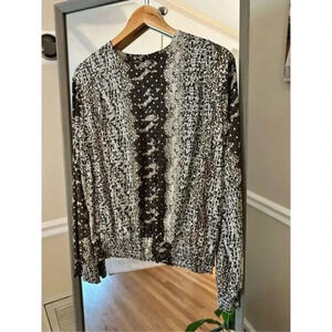 Draper’s And Damon’s Long Sleeve Glitter Blouse Size‎ Petite Large